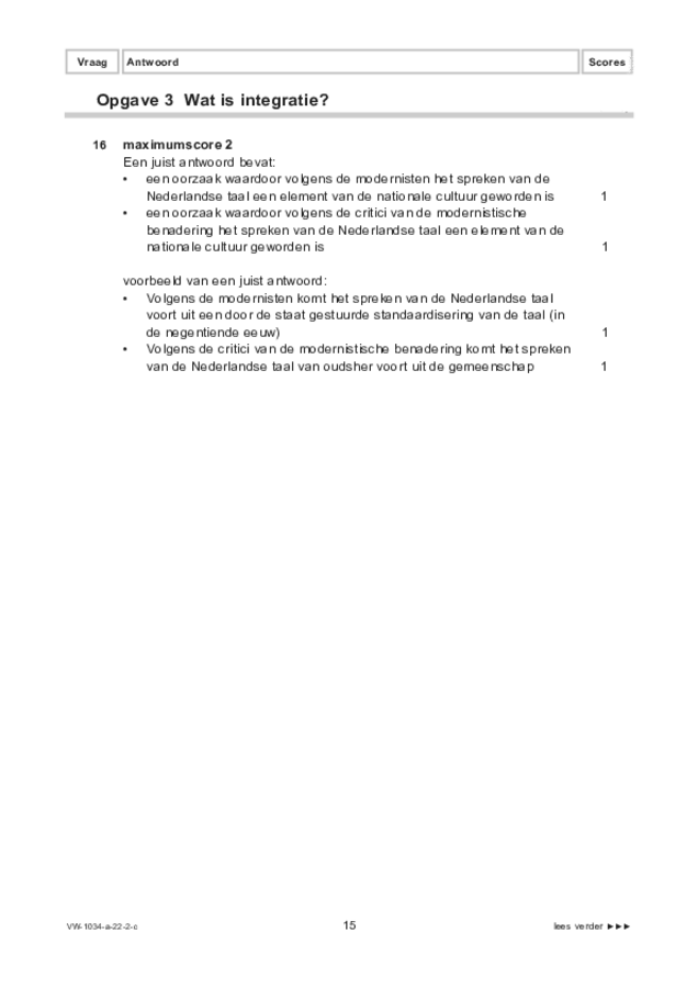 Correctievoorschrift examen VWO maatschappijwetenschappen 2022, tijdvak 2. Pagina 15