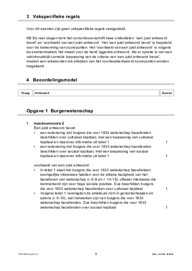 Correctievoorschrift examen VWO maatschappijwetenschappen 2022, tijdvak 2. Pagina 5