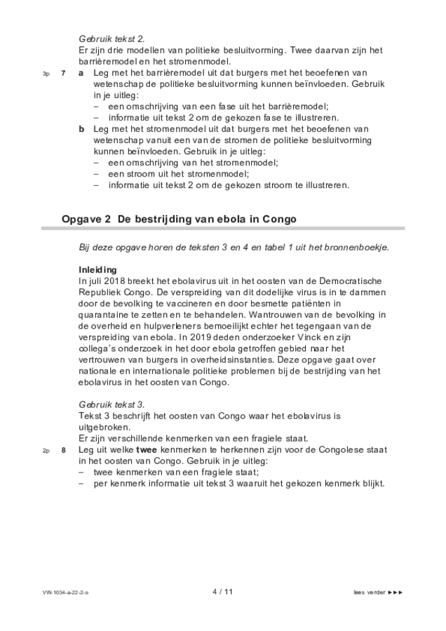 Opgaven examen VWO maatschappijwetenschappen 2022, tijdvak 2. Pagina 4