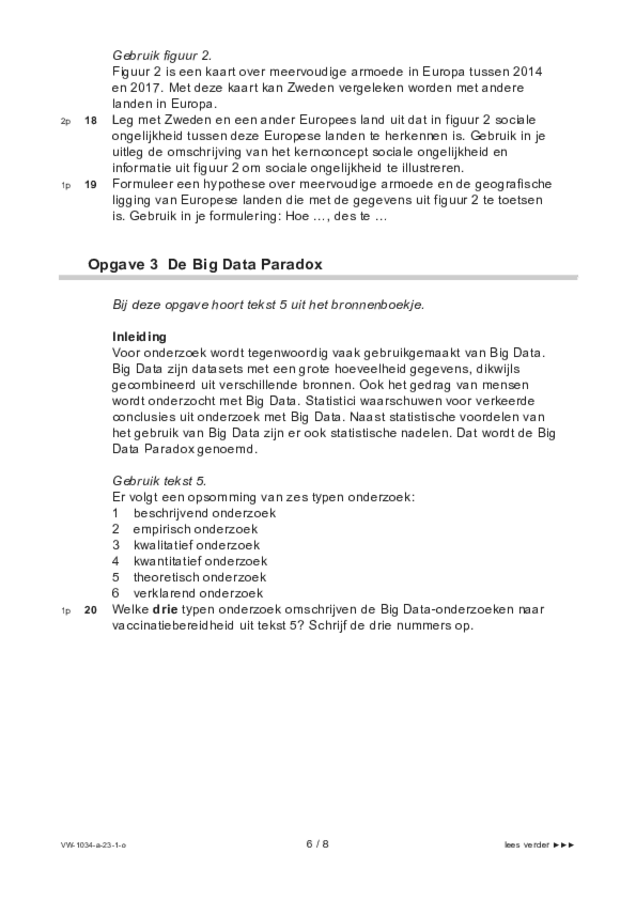 Opgaven examen VWO maatschappijwetenschappen 2023, tijdvak 1. Pagina 6