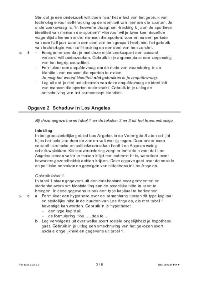 Opgaven examen VWO maatschappijwetenschappen 2023, tijdvak 2. Pagina 3