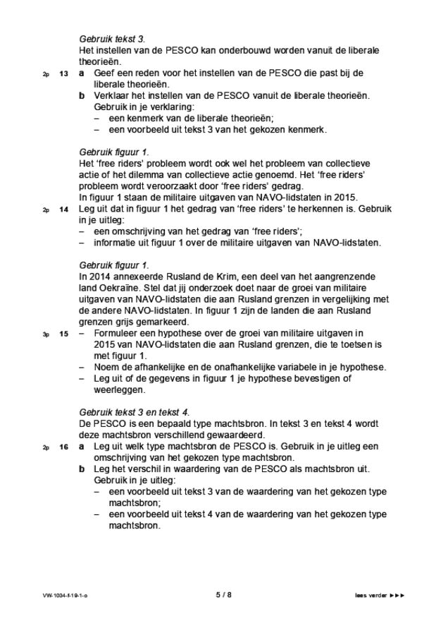 Opgaven examen VWO maatschappijwetenschappen 2019, tijdvak 1. Pagina 5