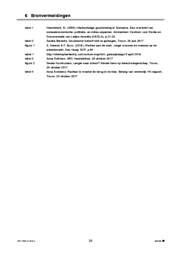 Correctievoorschrift examen VWO maatschappijwetenschappen 2019, tijdvak 2. Pagina 20