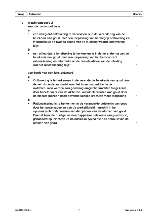 Correctievoorschrift examen VWO maatschappijwetenschappen 2019, tijdvak 2. Pagina 7