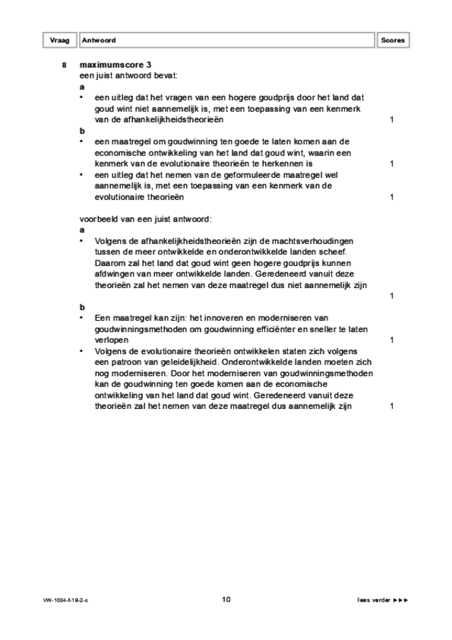 Correctievoorschrift examen VWO maatschappijwetenschappen 2019, tijdvak 2. Pagina 10