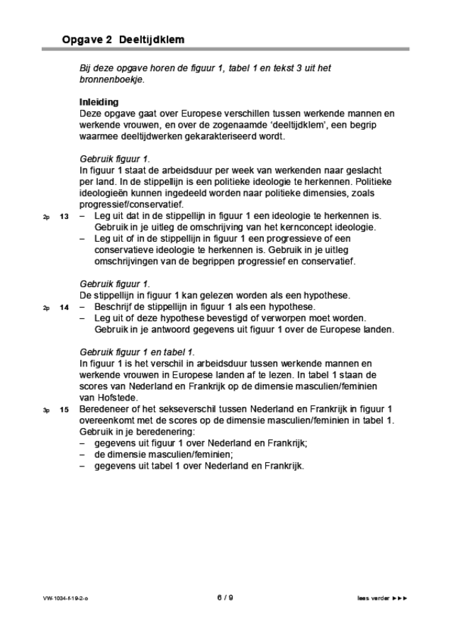Opgaven examen VWO maatschappijwetenschappen 2019, tijdvak 2. Pagina 6