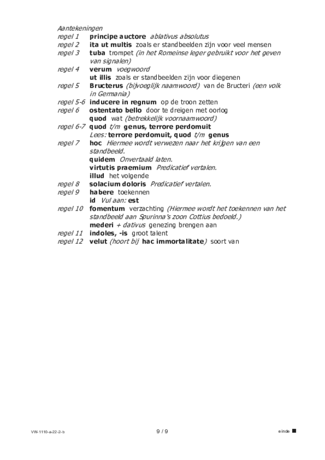Bijlage examen VWO Latijn 2022, tijdvak 2. Pagina 9
