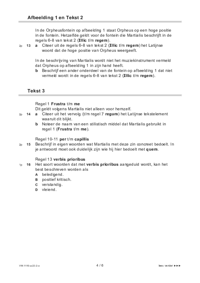 Opgaven examen VWO Latijn 2022, tijdvak 2. Pagina 4