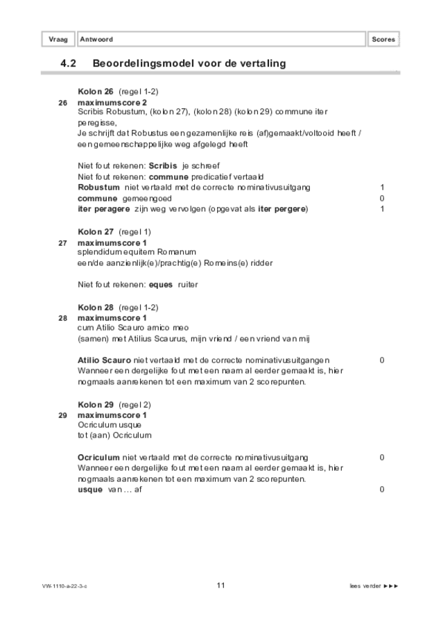 Correctievoorschrift examen VWO Latijn 2022, tijdvak 3. Pagina 11