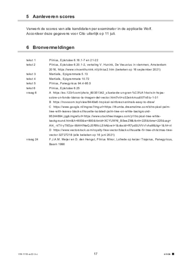 Correctievoorschrift examen VWO Latijn 2022, tijdvak 3. Pagina 17