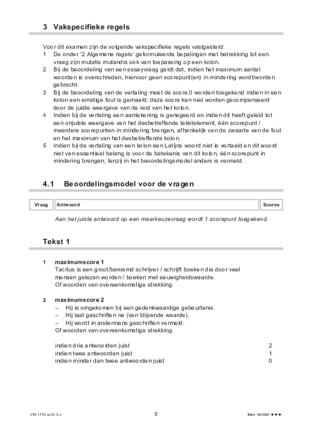 Correctievoorschrift examen VWO Latijn 2022, tijdvak 3. Pagina 5