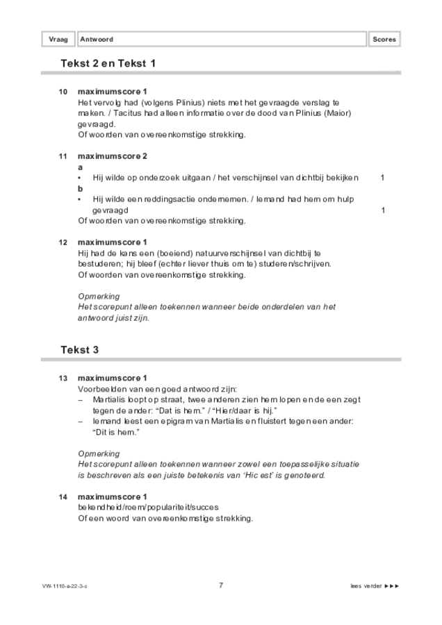 Correctievoorschrift examen VWO Latijn 2022, tijdvak 3. Pagina 7