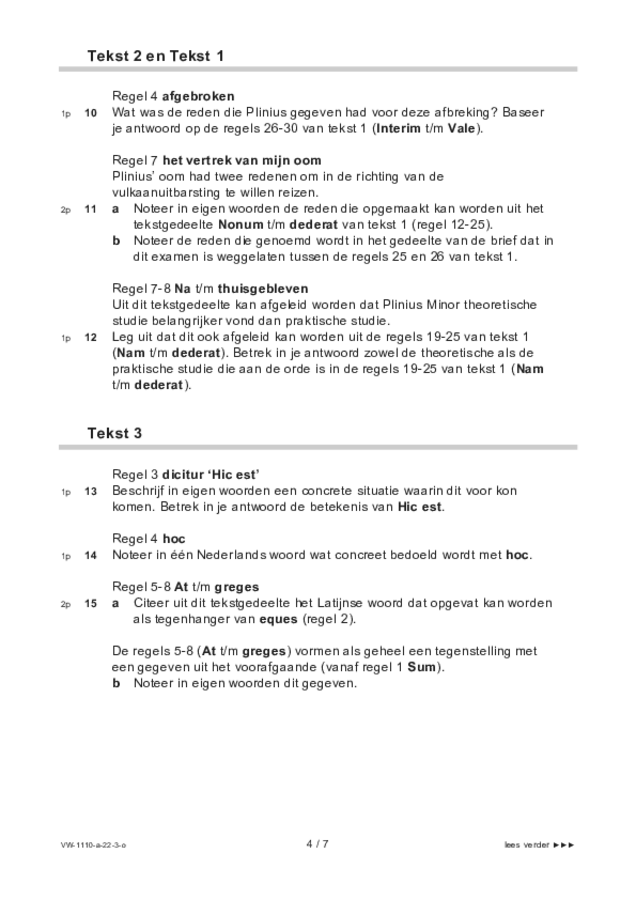 Opgaven examen VWO Latijn 2022, tijdvak 3. Pagina 4