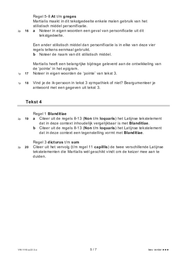 Opgaven examen VWO Latijn 2022, tijdvak 3. Pagina 5