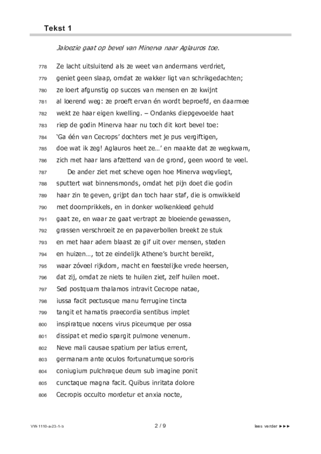 Bijlage examen VWO Latijn 2023, tijdvak 1. Pagina 2