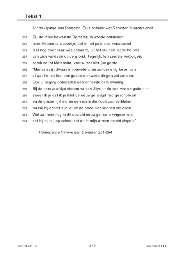 Bijlage examen VWO Grieks 2021, tijdvak 1. Pagina 2