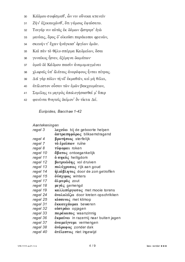 Bijlage examen VWO Grieks 2021, tijdvak 1. Pagina 4