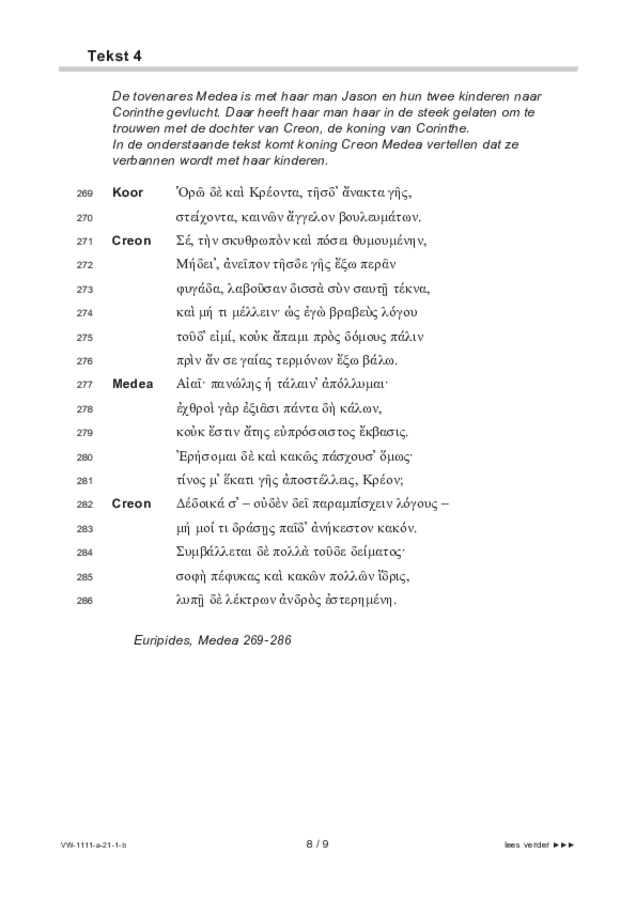 Bijlage examen VWO Grieks 2021, tijdvak 1. Pagina 8