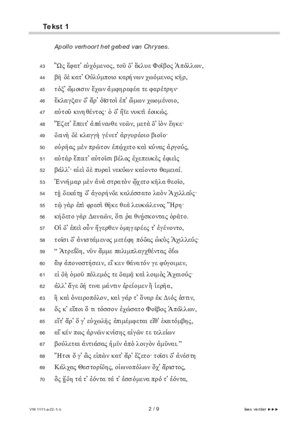 Bijlage examen VWO Grieks 2022, tijdvak 1. Pagina 2