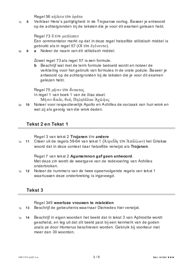 Opgaven examen VWO Grieks 2022, tijdvak 1. Pagina 3