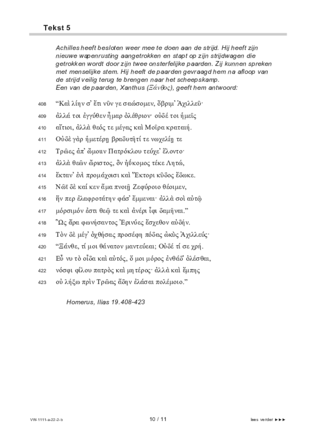 Bijlage examen VWO Grieks 2022, tijdvak 2. Pagina 10