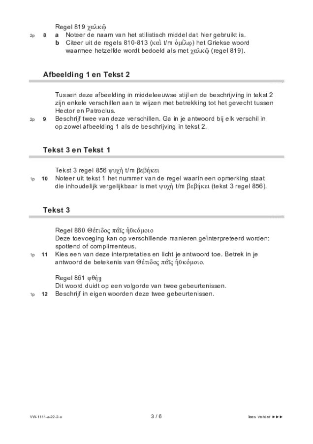 Opgaven examen VWO Grieks 2022, tijdvak 2. Pagina 3