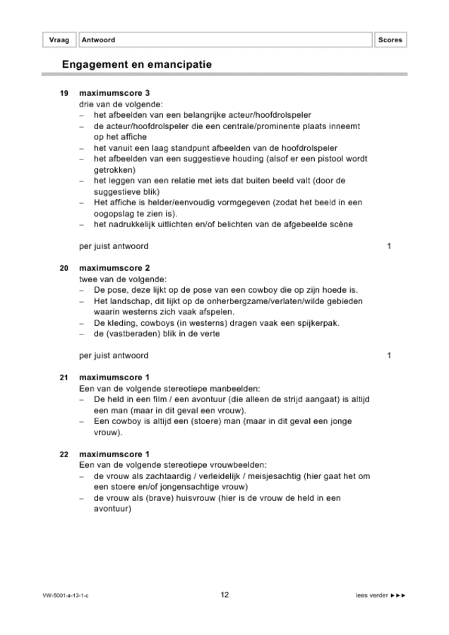 Correctievoorschrift examen VWO tekenen, handenarbeid en textiele werkvormen 2013, tijdvak 1. Pagina 12
