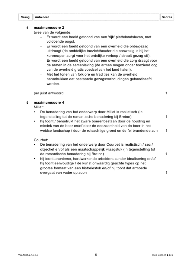 Correctievoorschrift examen VWO tekenen, handenarbeid en textiele werkvormen 2014, tijdvak 1. Pagina 6