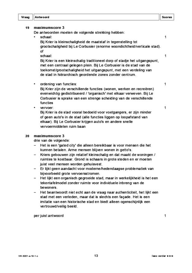 Correctievoorschrift examen VWO tekenen, handenarbeid en textiele werkvormen 2019, tijdvak 1. Pagina 13