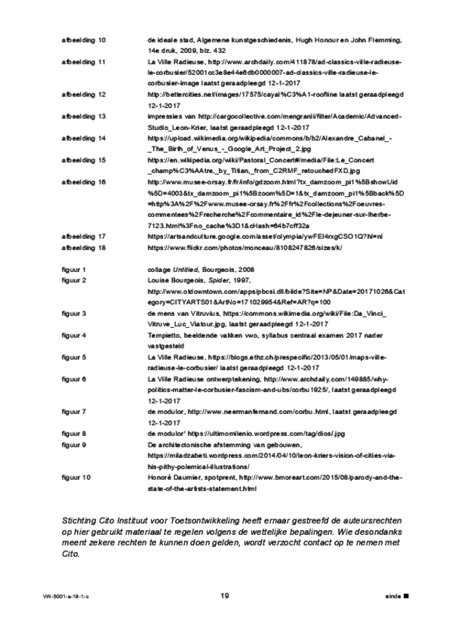 Correctievoorschrift examen VWO tekenen, handenarbeid en textiele werkvormen 2019, tijdvak 1. Pagina 19