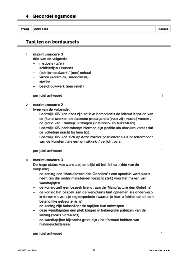 Correctievoorschrift examen VWO tekenen, handenarbeid en textiele werkvormen 2019, tijdvak 1. Pagina 5