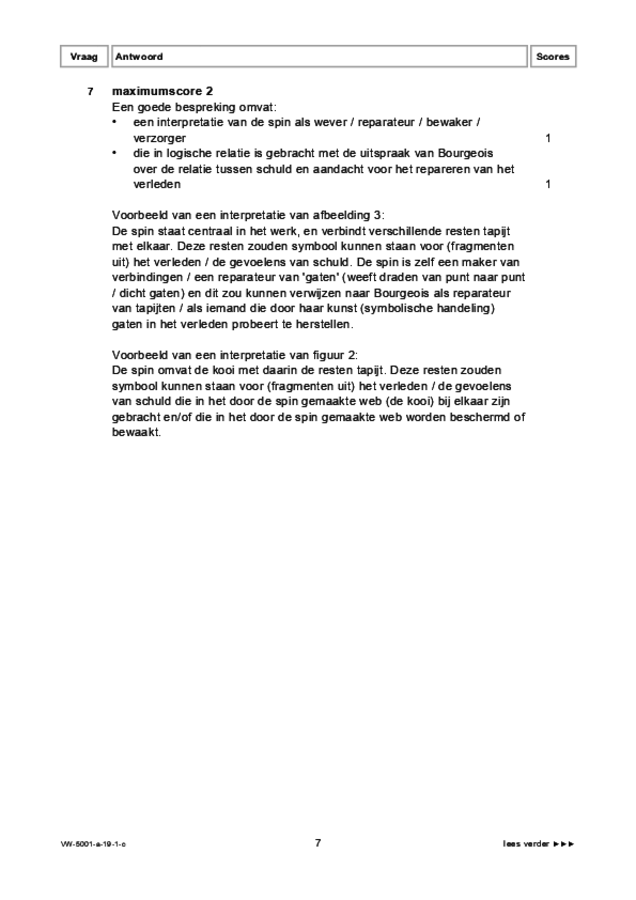 Correctievoorschrift examen VWO tekenen, handenarbeid en textiele werkvormen 2019, tijdvak 1. Pagina 7