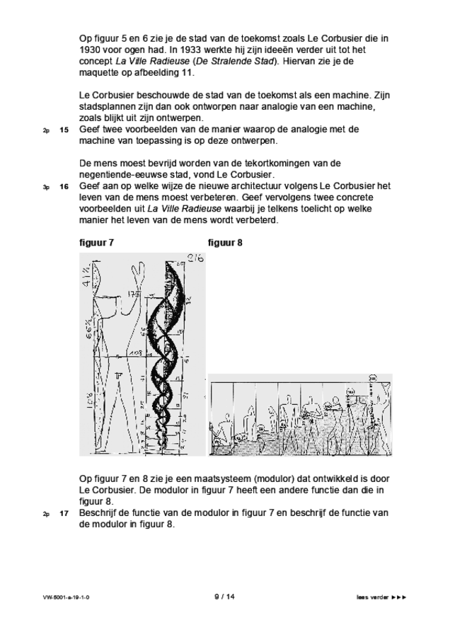 Opgaven examen VWO tekenen, handenarbeid en textiele werkvormen 2019, tijdvak 1. Pagina 9