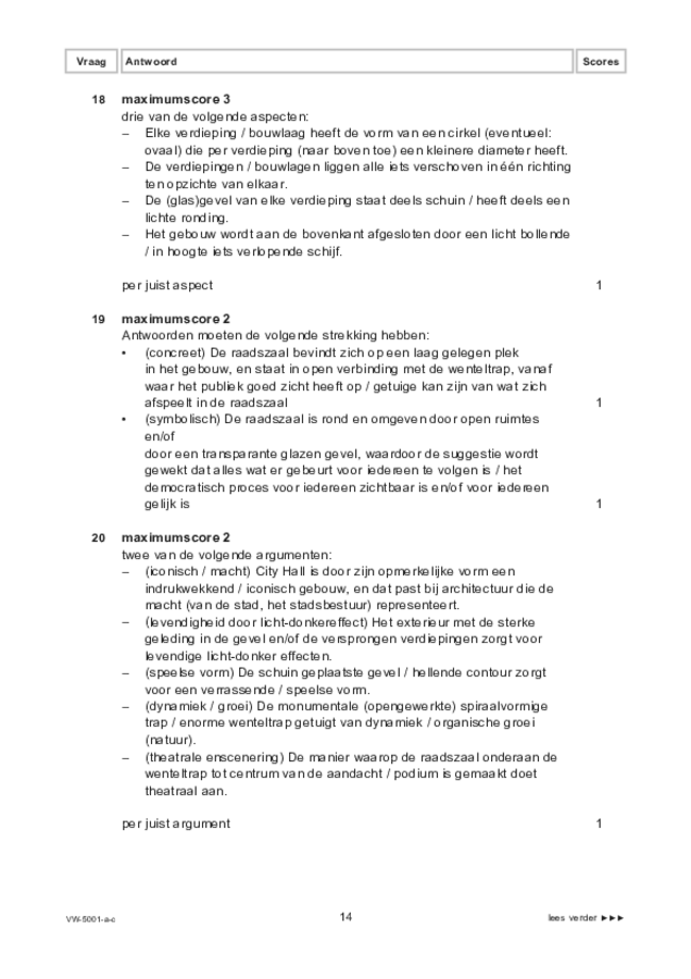 Correctievoorschrift examen VWO tekenen, handenarbeid en textiele werkvormen 2021, tijdvak 1. Pagina 14