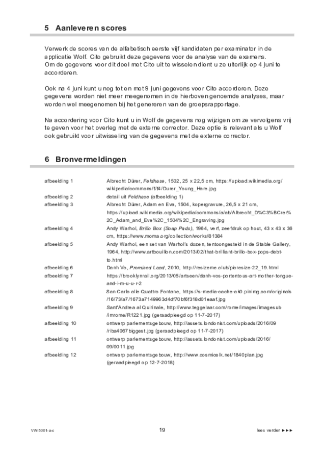 Correctievoorschrift examen VWO tekenen, handenarbeid en textiele werkvormen 2021, tijdvak 1. Pagina 19