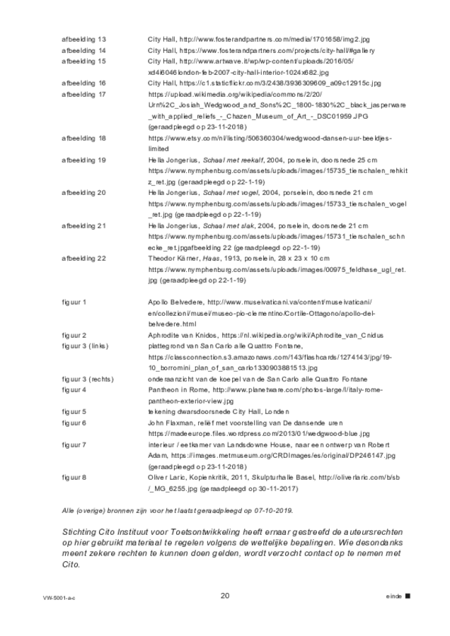 Correctievoorschrift examen VWO tekenen, handenarbeid en textiele werkvormen 2021, tijdvak 1. Pagina 20