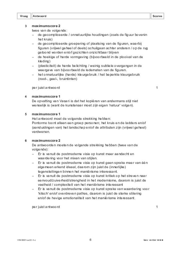 Correctievoorschrift examen VWO tekenen, handenarbeid en textiele werkvormen 2022, tijdvak 1. Pagina 6