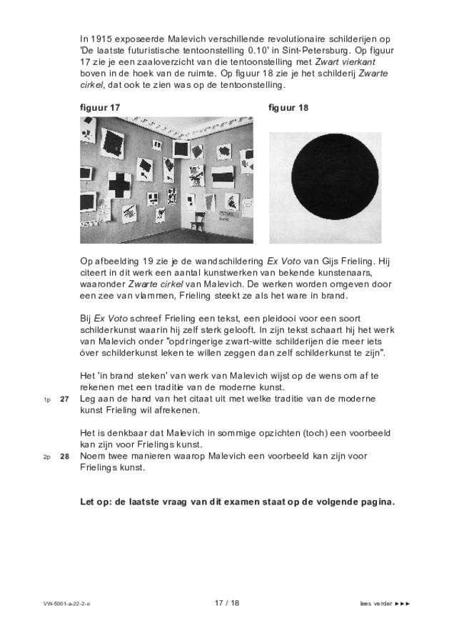 Opgaven examen VWO tekenen, handenarbeid en textiele werkvormen 2022, tijdvak 2. Pagina 17