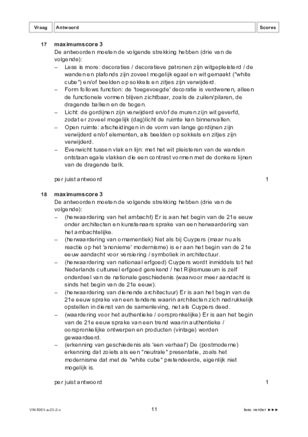 Correctievoorschrift examen VWO tekenen, handenarbeid en textiele werkvormen 2023, tijdvak 2. Pagina 11