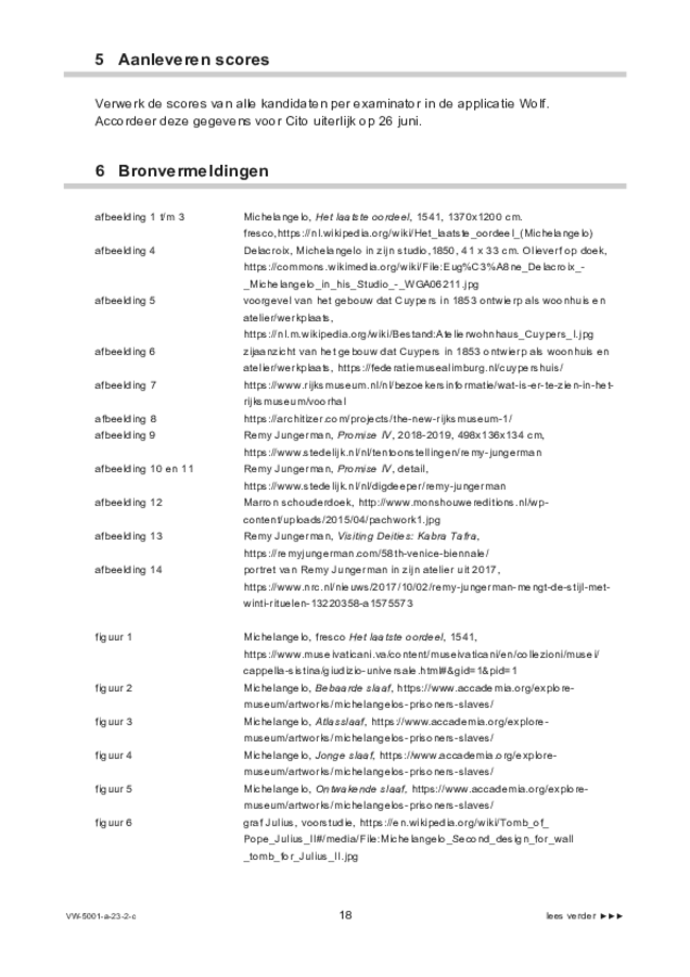 Correctievoorschrift examen VWO tekenen, handenarbeid en textiele werkvormen 2023, tijdvak 2. Pagina 18