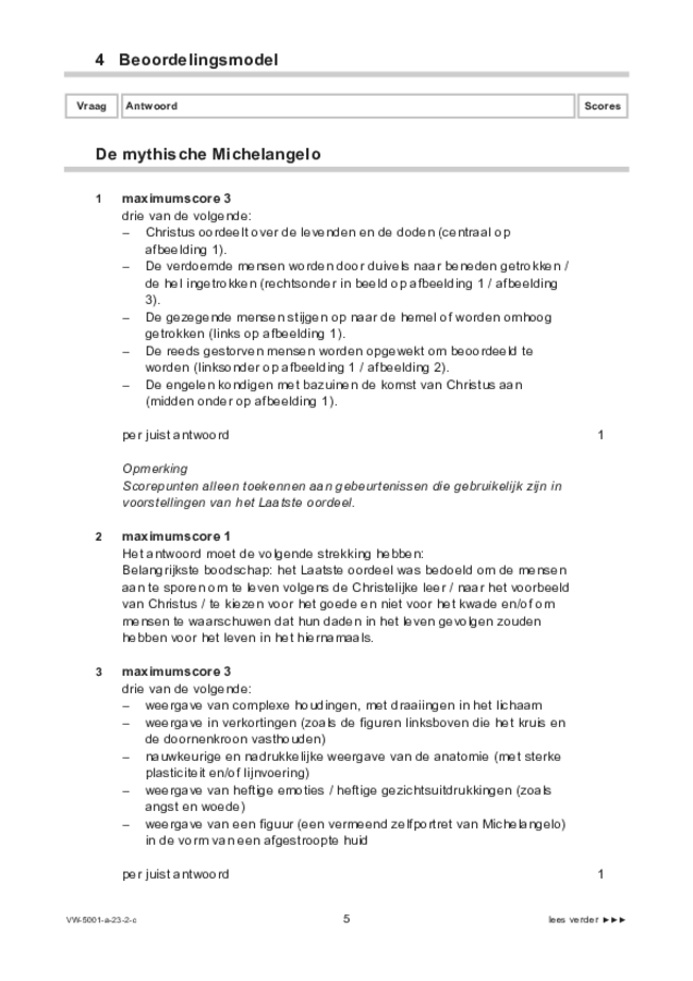 Correctievoorschrift examen VWO tekenen, handenarbeid en textiele werkvormen 2023, tijdvak 2. Pagina 5