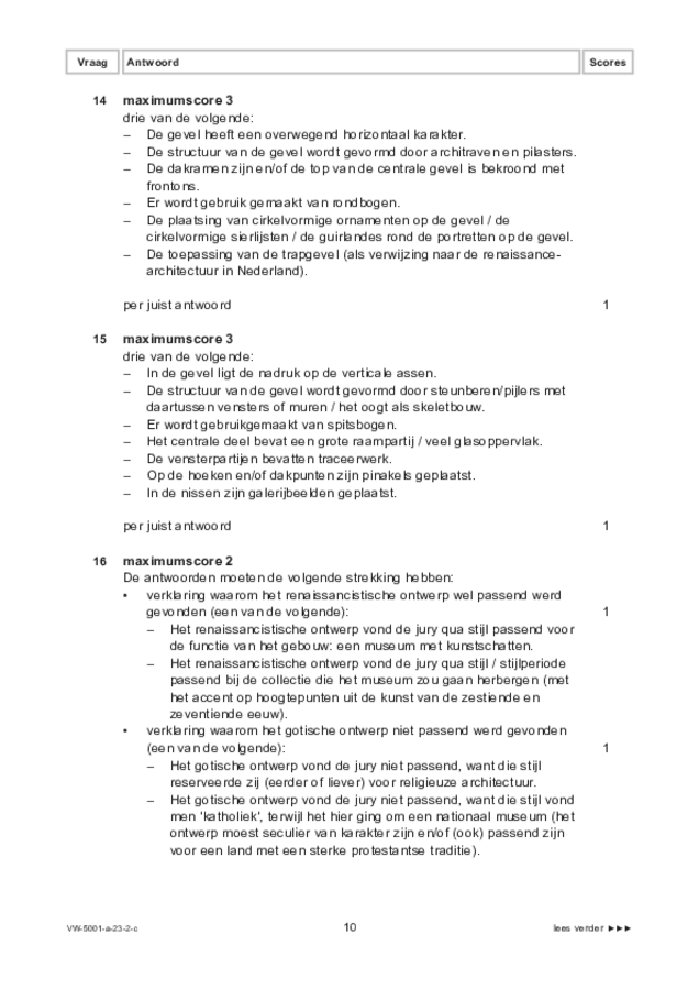 Correctievoorschrift examen VWO tekenen, handenarbeid en textiele werkvormen 2023, tijdvak 2. Pagina 10