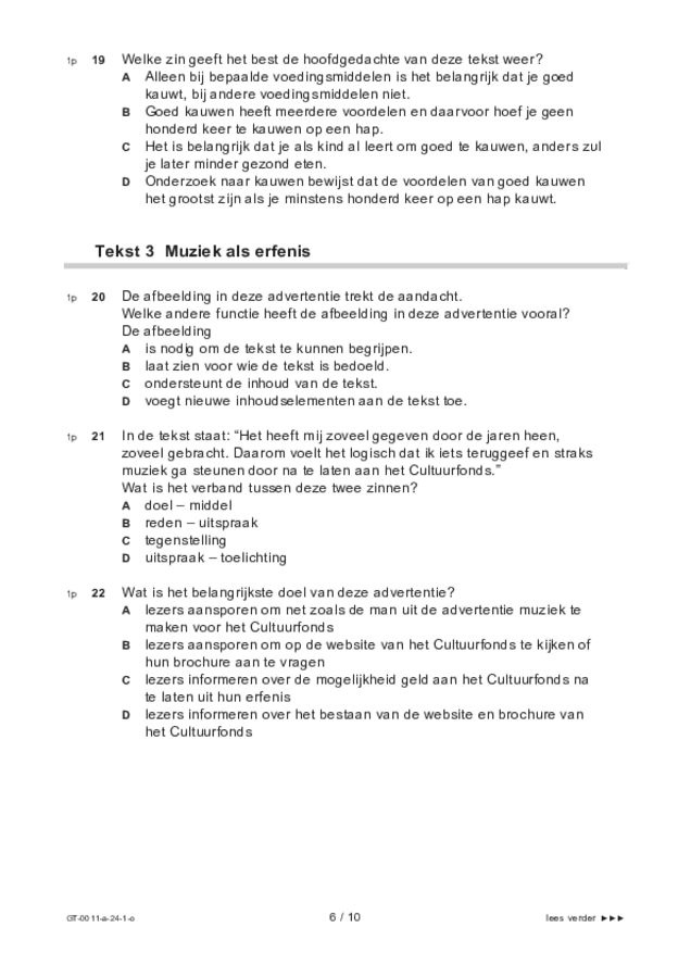 Opgaven examen VMBO GLTL Nederlands 2024, tijdvak 1. Pagina 6