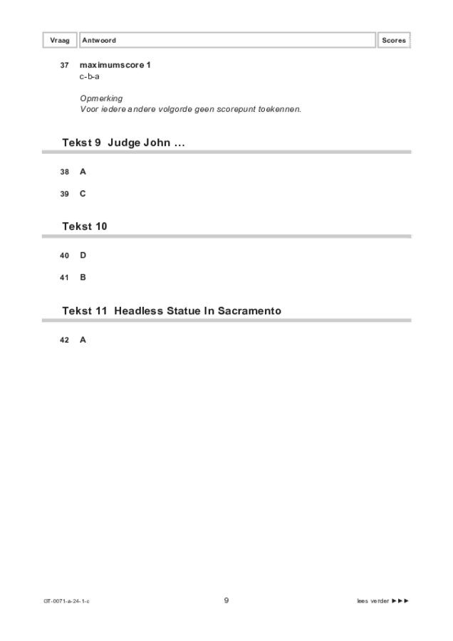 Correctievoorschrift examen VMBO GLTL Engels 2024, tijdvak 1. Pagina 9