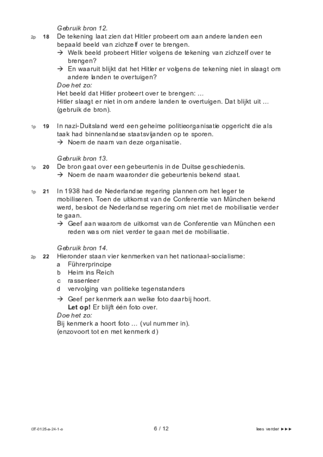 Opgaven examen VMBO GLTL geschiedenis 2024, tijdvak 1. Pagina 6