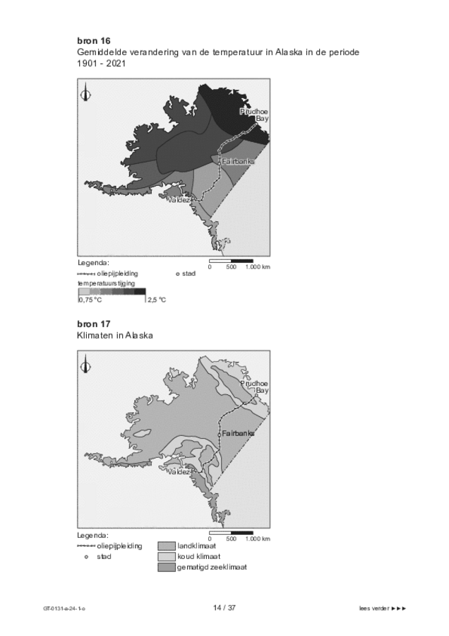 Opgaven examen VMBO GLTL aardrijkskunde 2024, tijdvak 1. Pagina 14