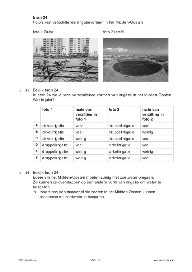 Opgaven examen VMBO GLTL aardrijkskunde 2024, tijdvak 1. Pagina 22
