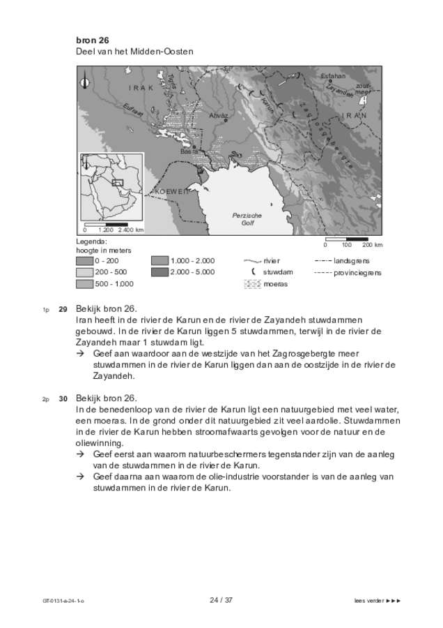 Opgaven examen VMBO GLTL aardrijkskunde 2024, tijdvak 1. Pagina 24