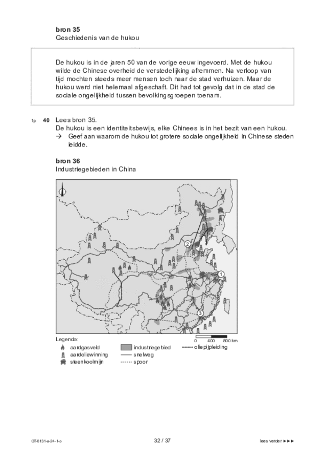Opgaven examen VMBO GLTL aardrijkskunde 2024, tijdvak 1. Pagina 32
