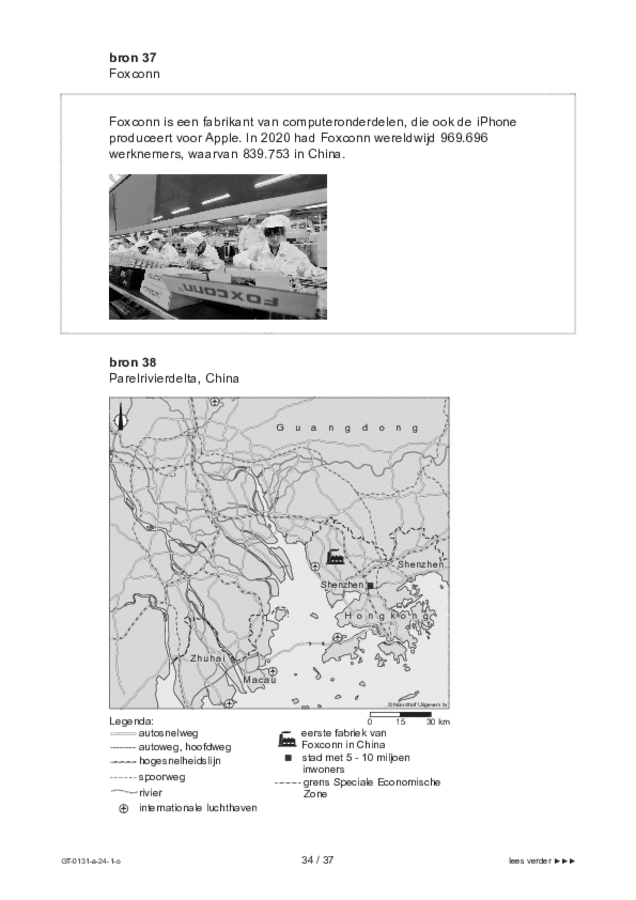 Opgaven examen VMBO GLTL aardrijkskunde 2024, tijdvak 1. Pagina 34